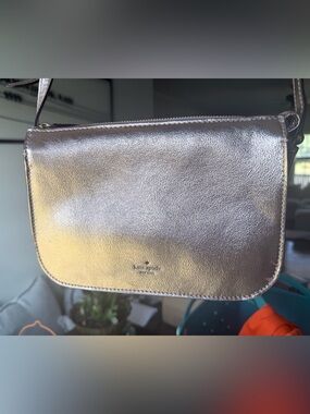 kate spade Metallic Rose Gold Mini Crossbody Bag